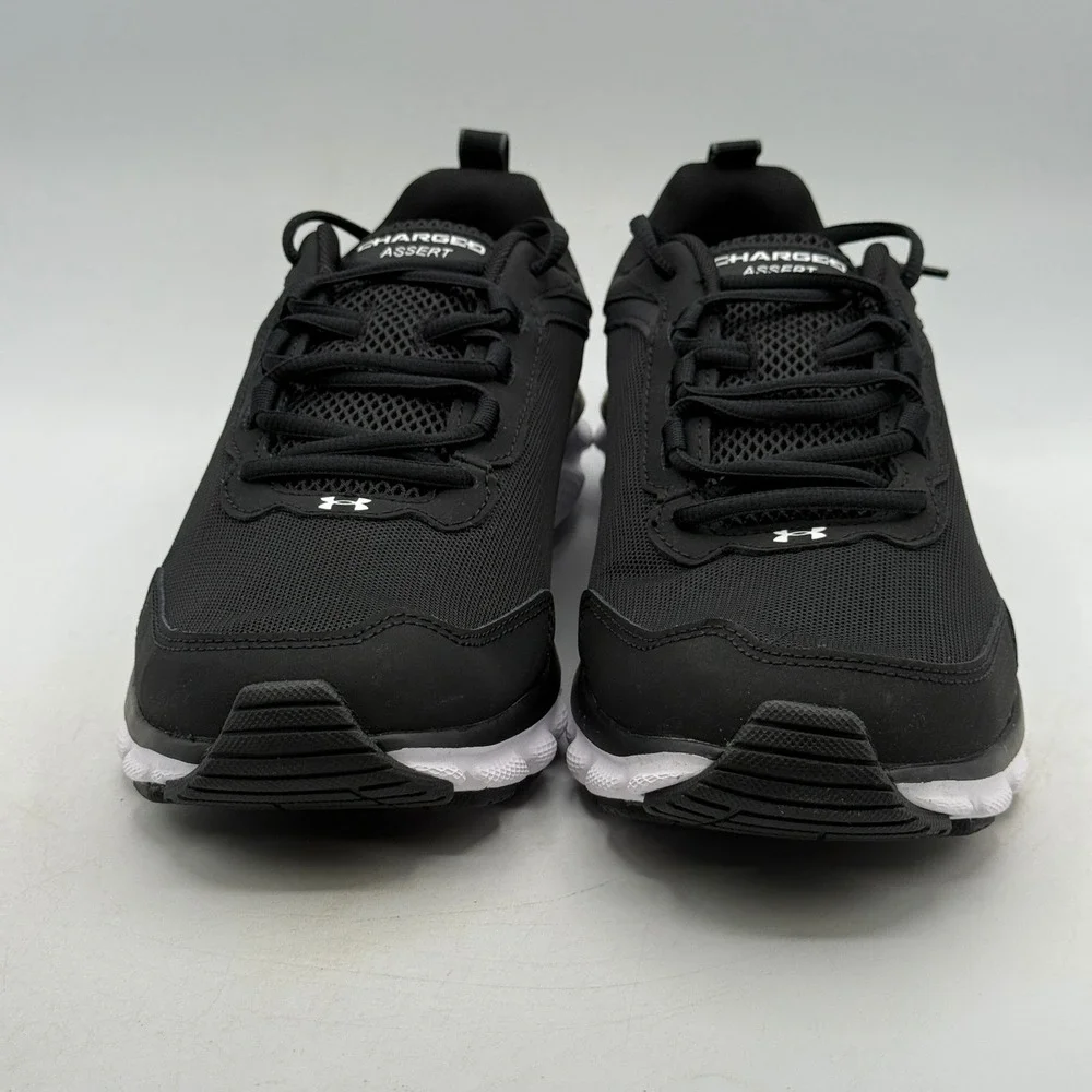 Under Armour Charged Assert 9 Shoes Mens 10.5 Black White Running 3024590-001
